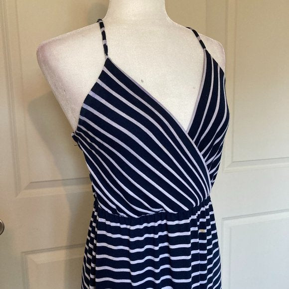 Charming Charlie Navy & White Stripe Sundress