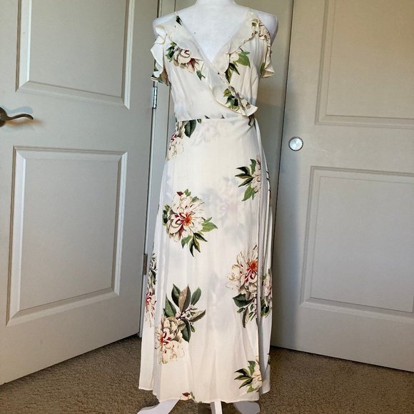 Topshop Floral Wrap Dress