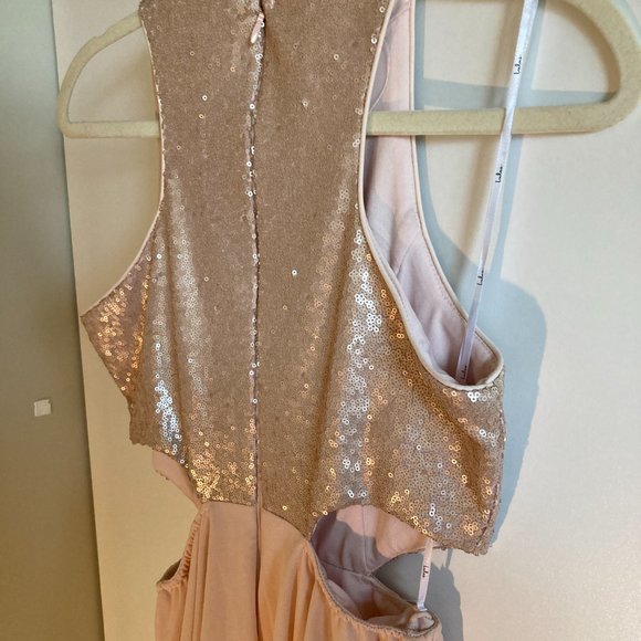 Lulus Sequin Cutout Skater Dress size S