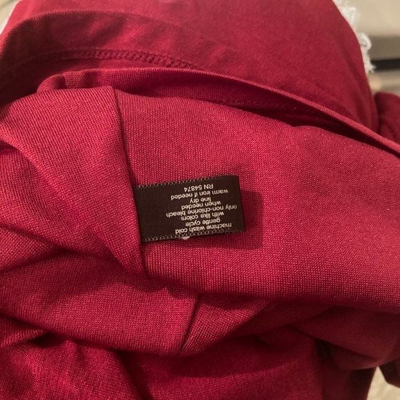 The Limited faux-wrap dress in wine-red