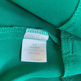 Greylin Silk Ruffle Racerback Dress Emerald