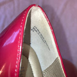 KELLY & KATIE Red Patent Round Toe Heels