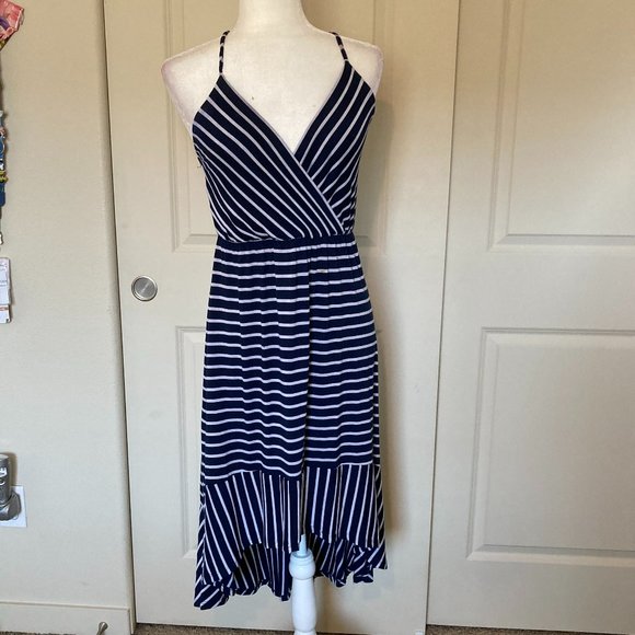 Charming Charlie Navy & White Stripe Sundress