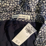 NWT - Abercrombie & Fitch Ruffle Hem Miniskirt - Navy/White Floral