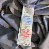 Topshop Asymmetric Crepe Drape Mini Faux Wrap Dress in Gray