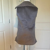 NWT Love Token Long Gray Zipper Fleece-lined Vest