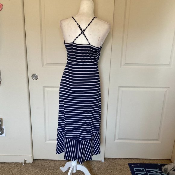 Charming Charlie Navy & White Stripe Sundress