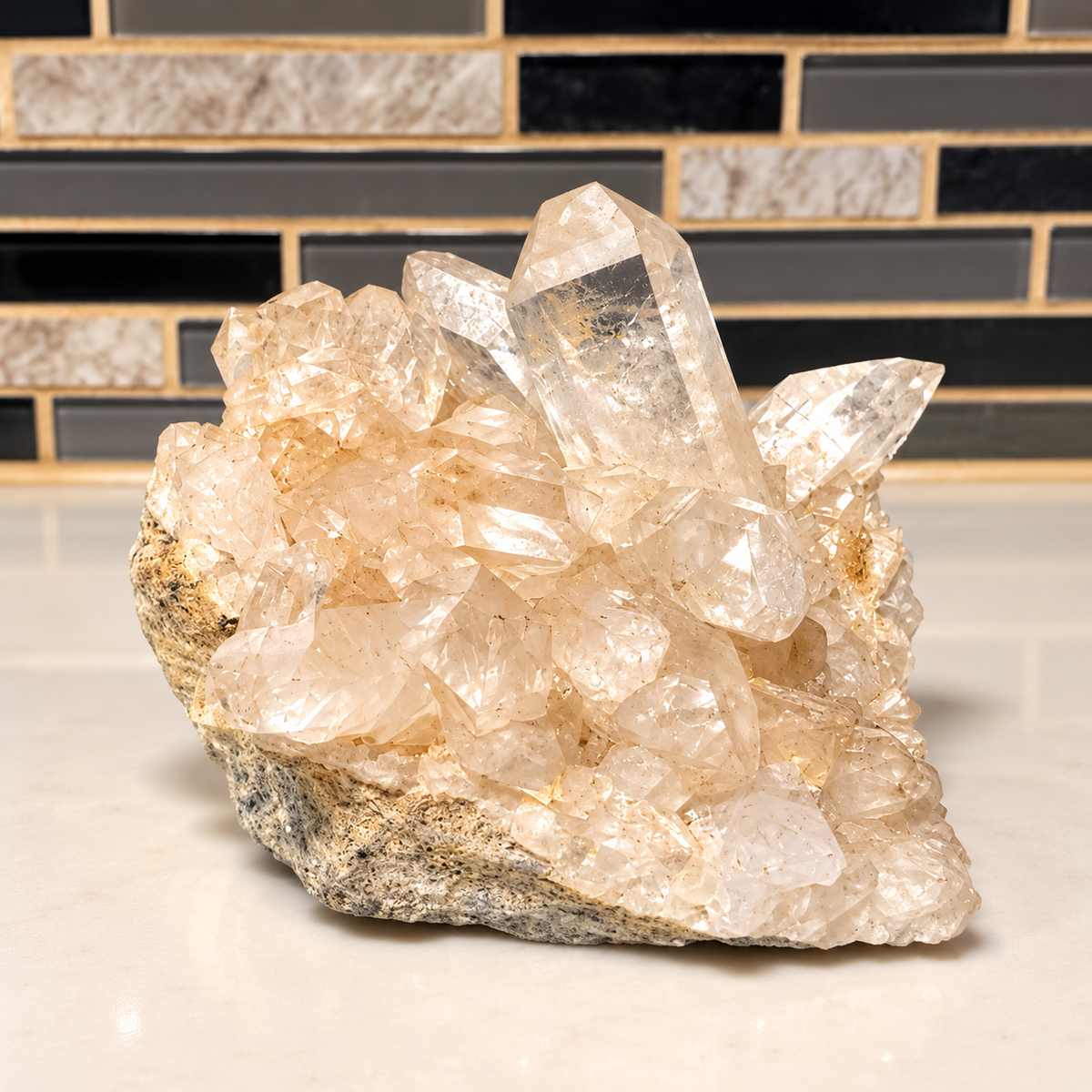 Clear Quartz Crystal Cluster