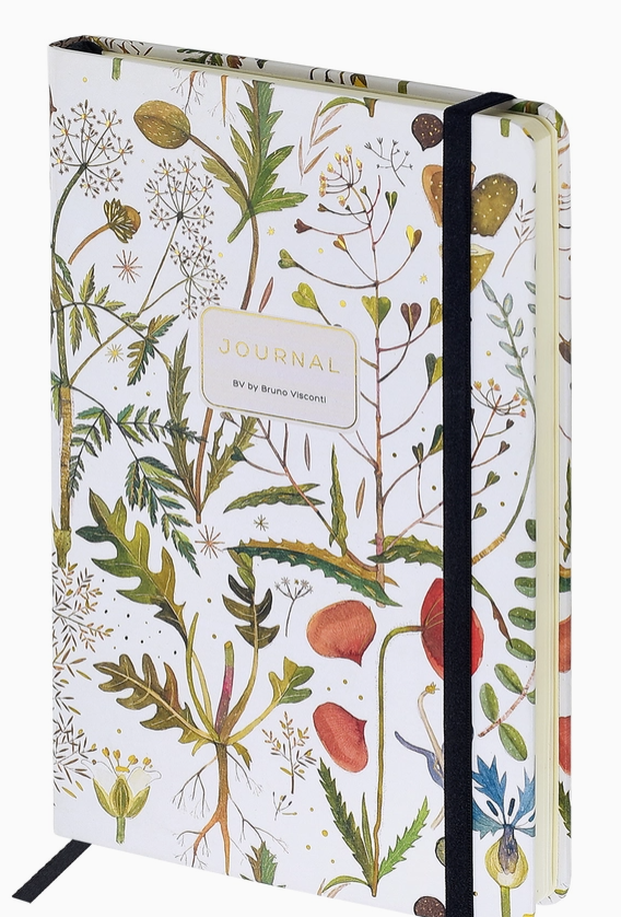 Greens & Flowers Hardcover Journal