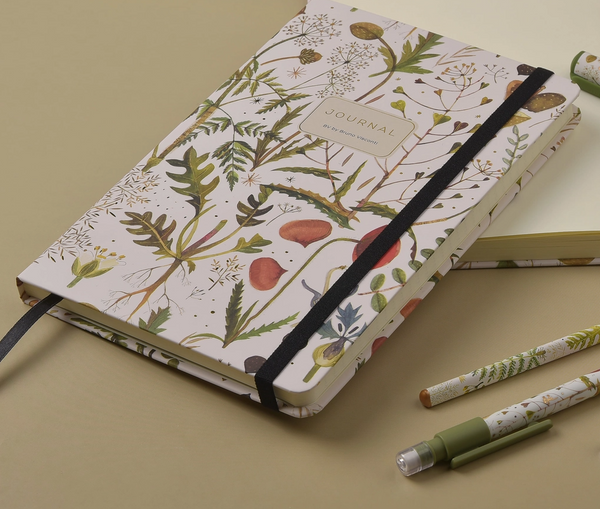 Greens & Flowers Hardcover Journal