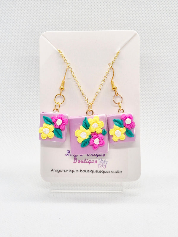 Book Lovers Earrings & Necklace Set