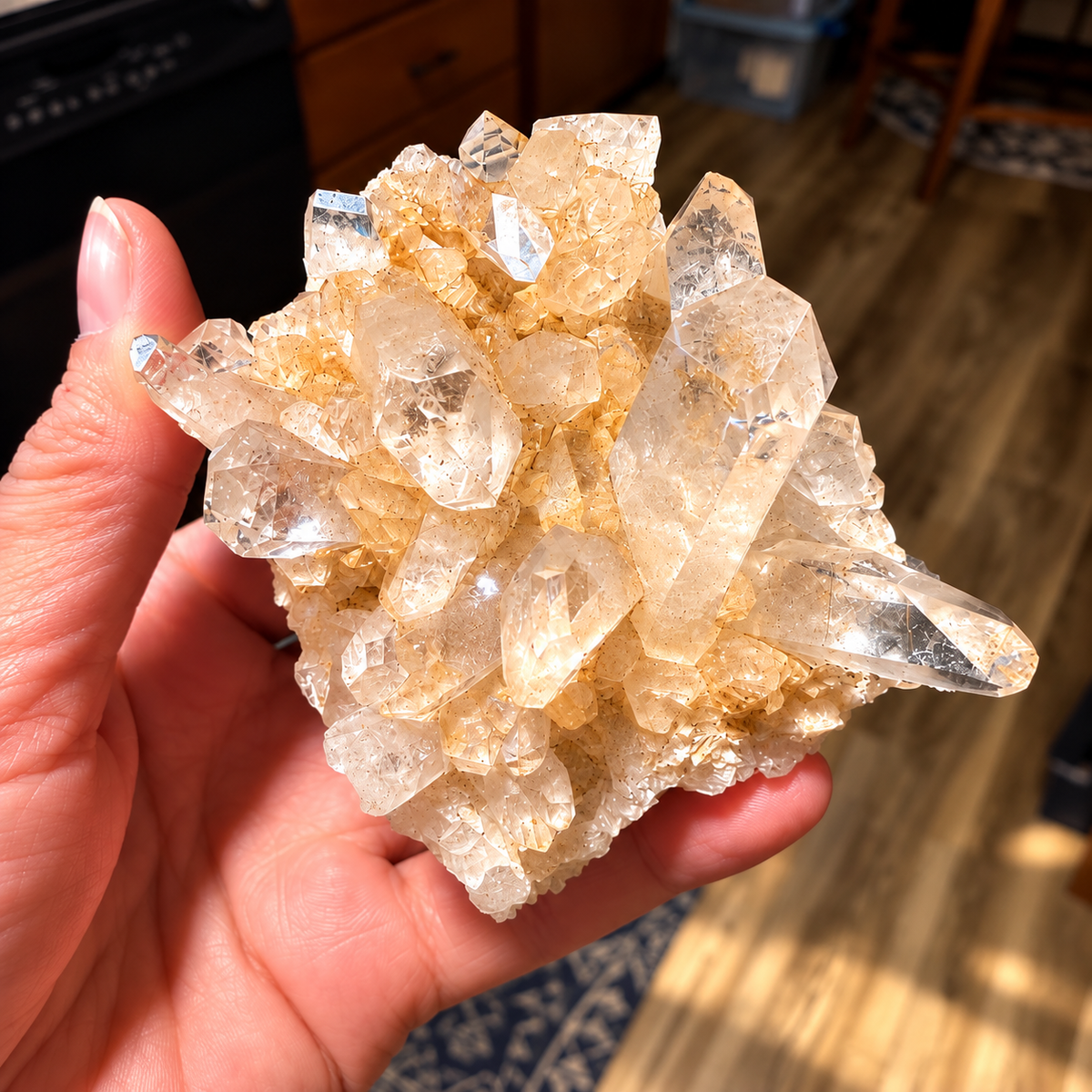 Clear Quartz Crystal Cluster