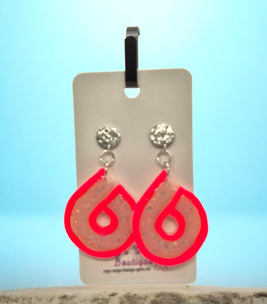 Embroidered Teardrop Earrings