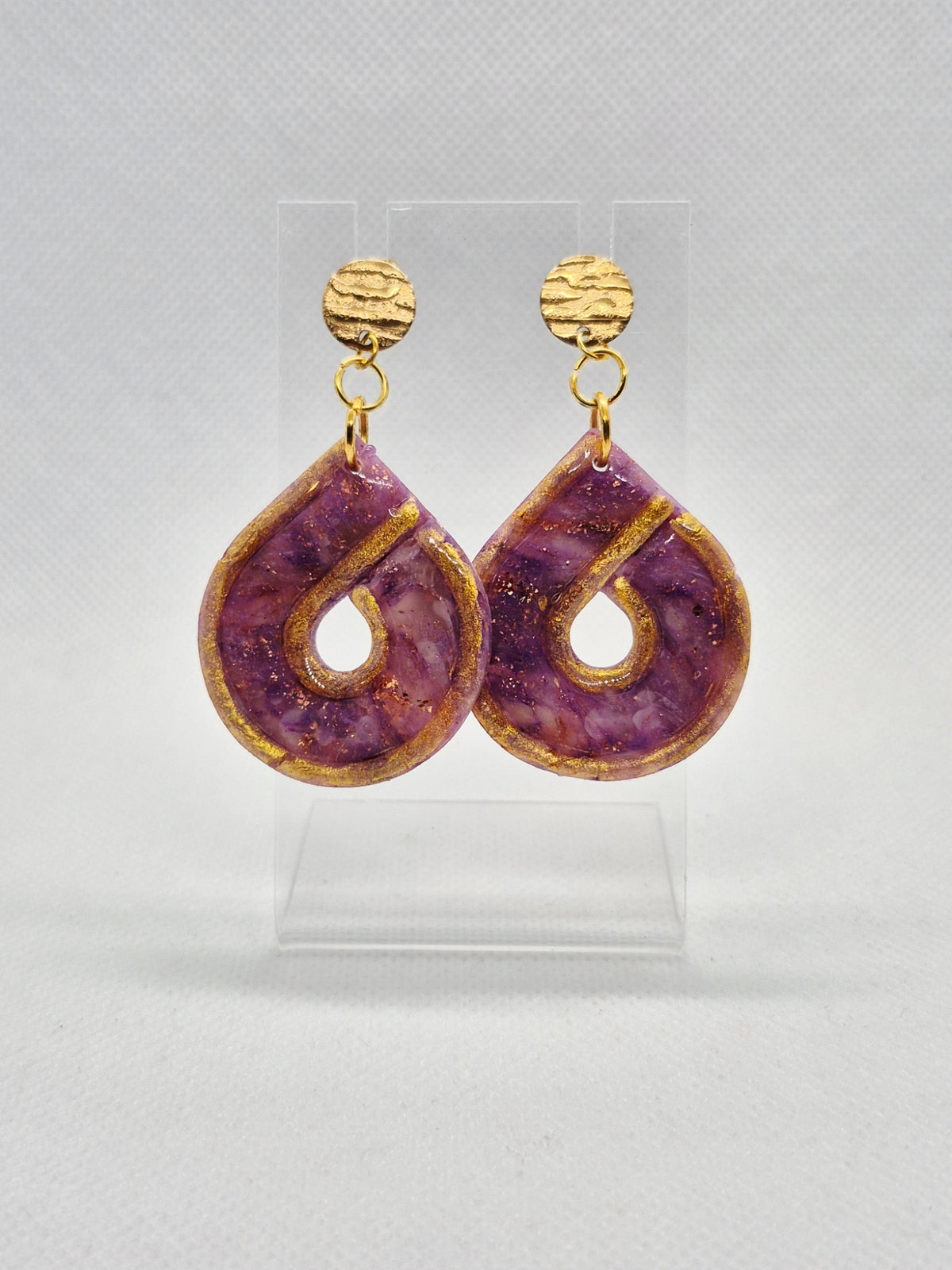 Embroidered Teardrop Earrings