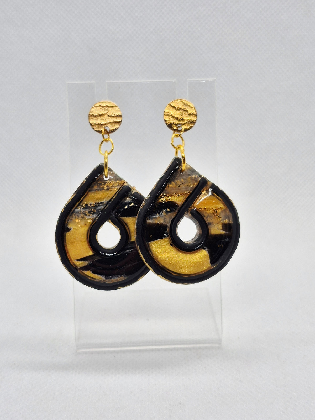 Embroidered Teardrop Earrings
