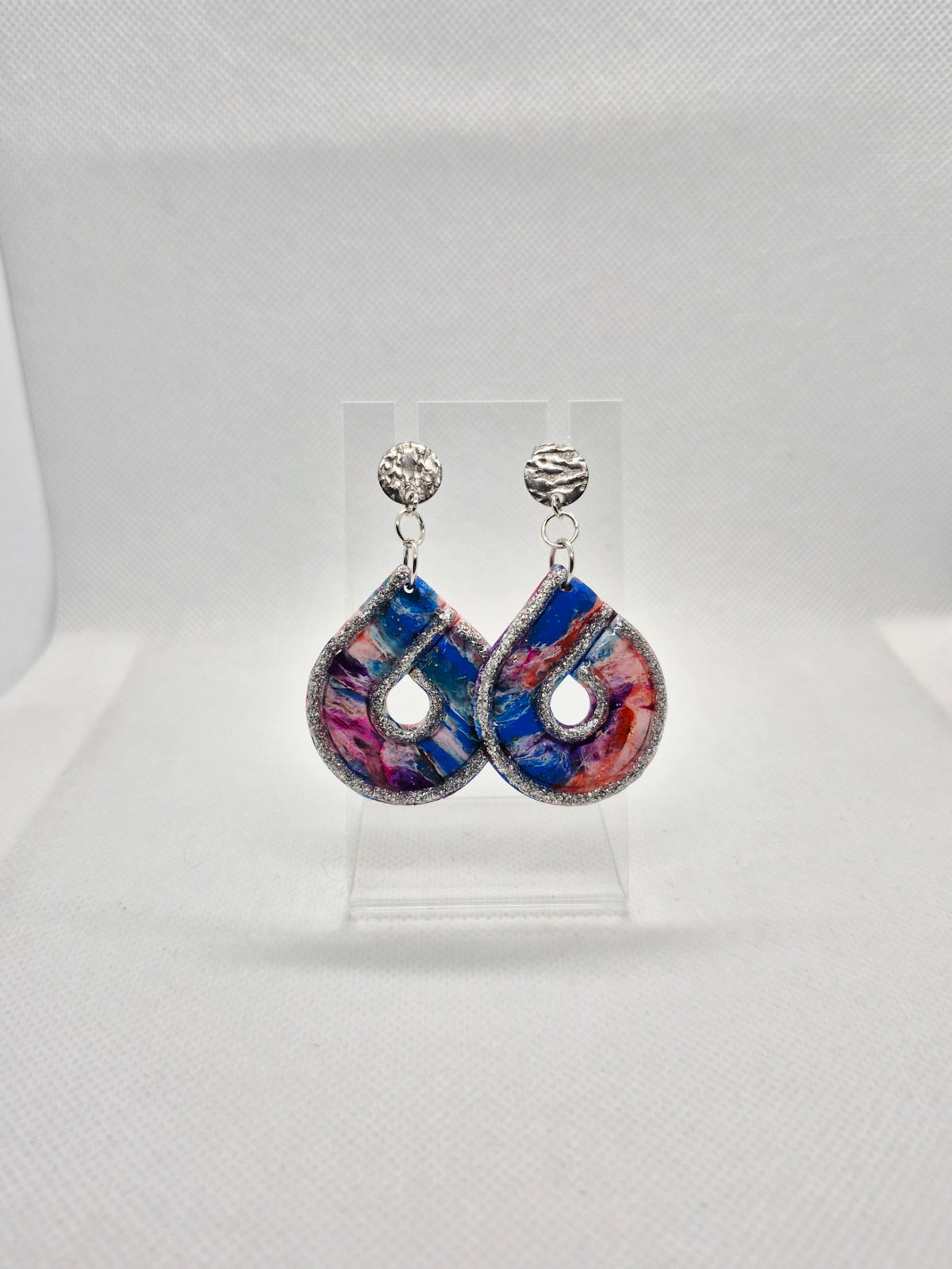 Embroidered Teardrop Earrings