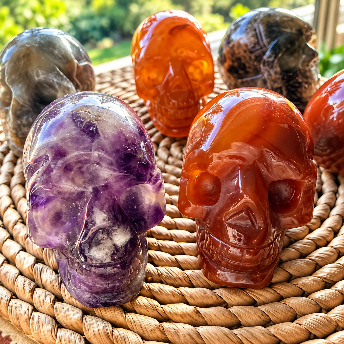 Carnelian Crystal Skull