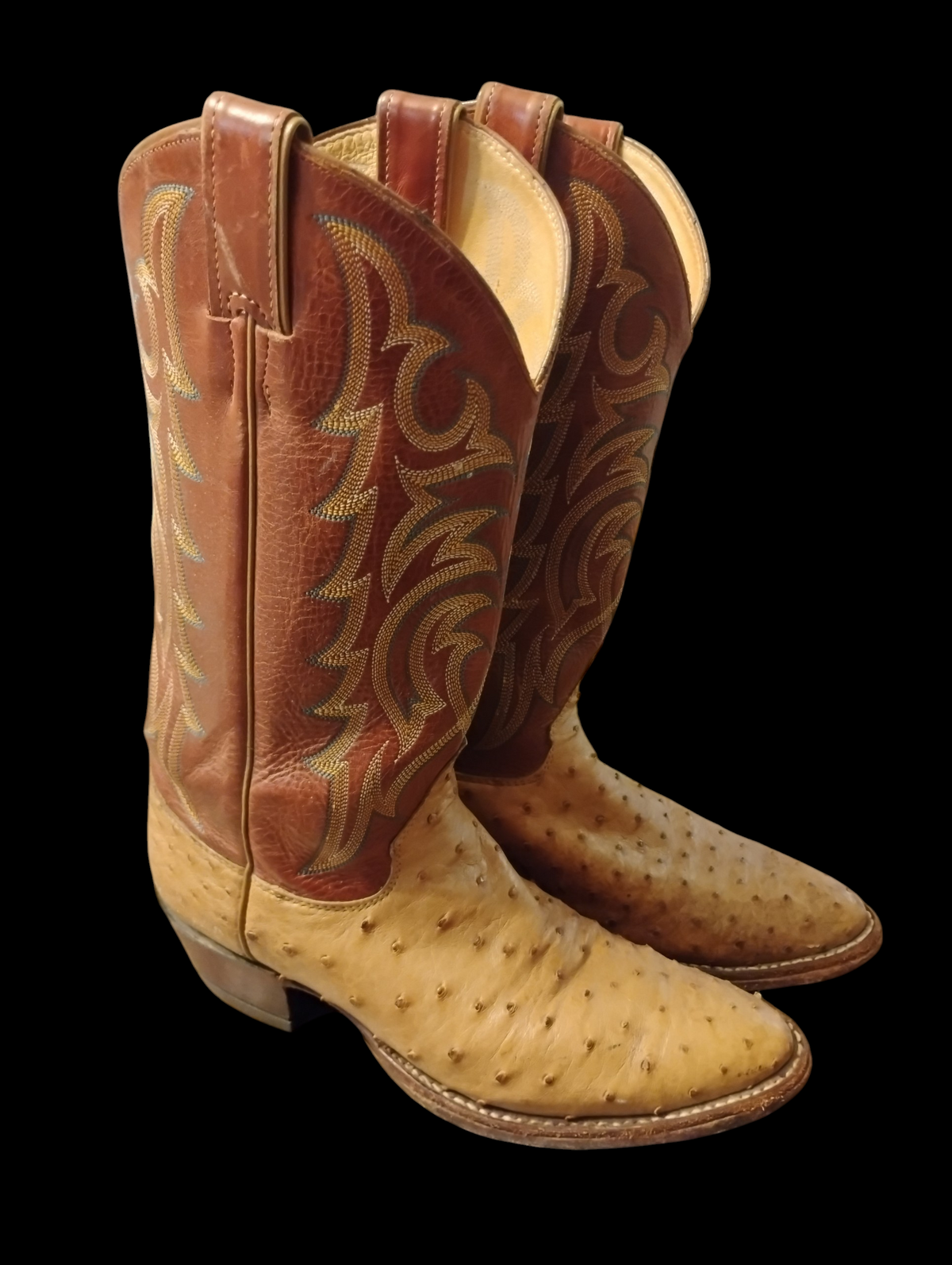 10538 - Vintage Justin Ostrich Size: 8.5 Western Boots
