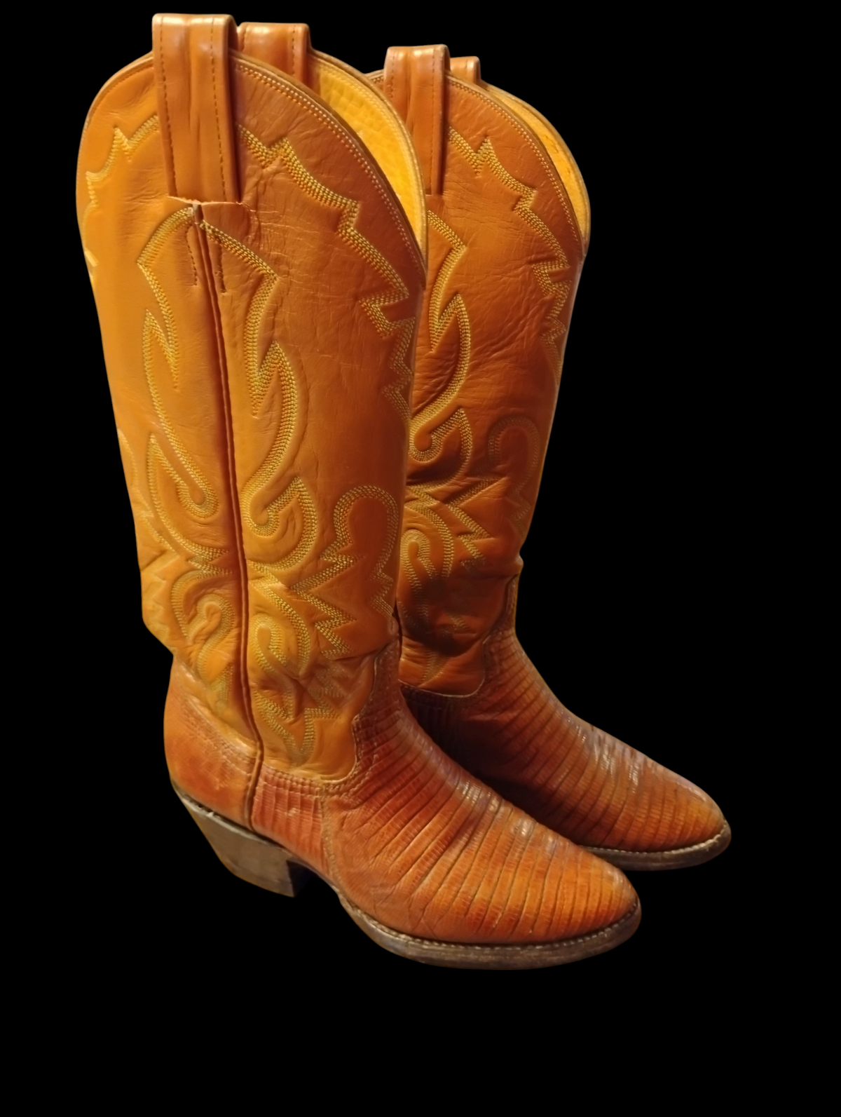 10638 - Vintage Handmade Laramie Lizard -  Size: 7 Boots