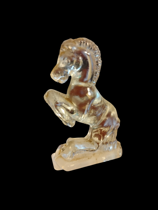 6228 - Vintage Clear Glass Horse figurine