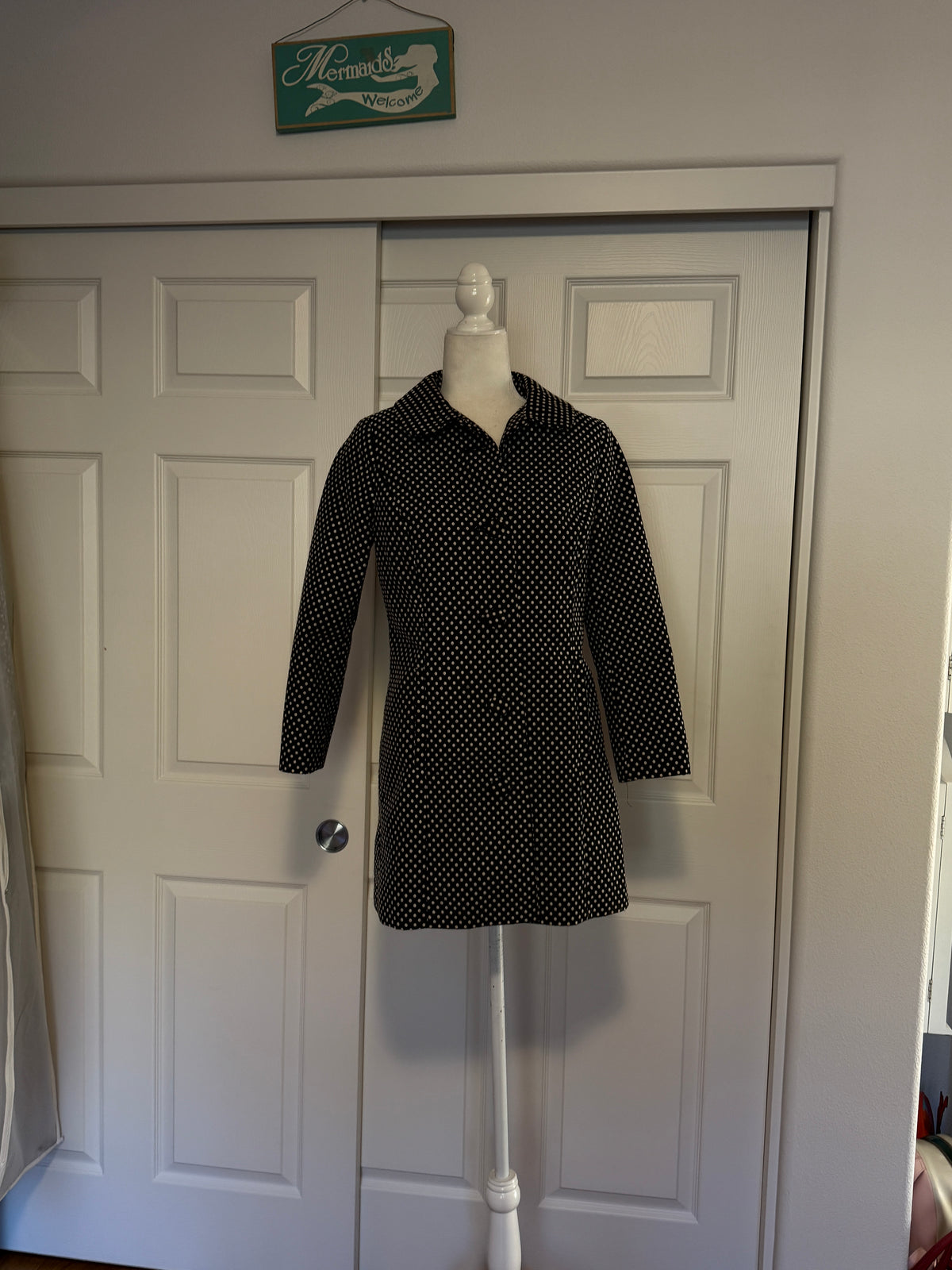 Polka Dot Long Jacket/Coat by LC Lauren Conrad
