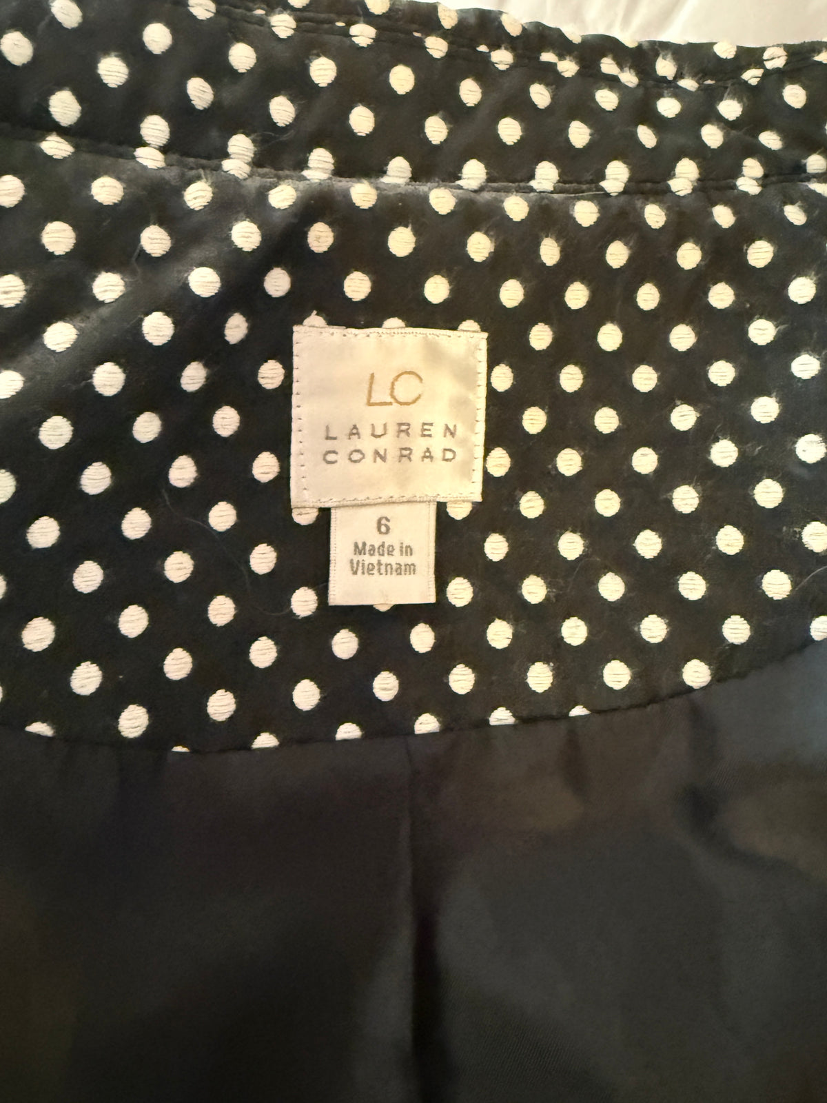Polka Dot Long Jacket/Coat by LC Lauren Conrad
