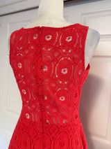 BB DAKOTA 'RENLEY' LACE FIT & FLARE CORAL DRESS sz 4
