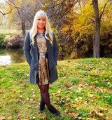 Polka Dot Long Jacket/Coat by LC Lauren Conrad