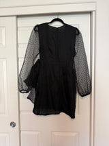 VICI Dee Elly Swiss Dot Sheer Sleeve Dress L
