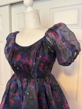 NWT Hot Topic Cosmic Aura Galaxy Tiered Organza Dress Size S