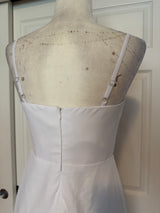 NWT White Chiffon A Line Formal Dress