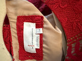 Anthropologie "Georgia" Red Lace Fit & Flare Mini Dress Size 4