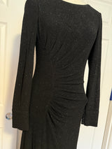 Calvin Klein Longsleeve Black Shimmer Evening Gown