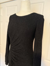 Calvin Klein Longsleeve Black Shimmer Evening Gown