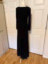 Calvin Klein Longsleeve Black Shimmer Evening Gown