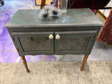 Textured Blue/Drk Brwn Accent Table