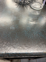 Textured Blue/Drk Brwn Accent Table