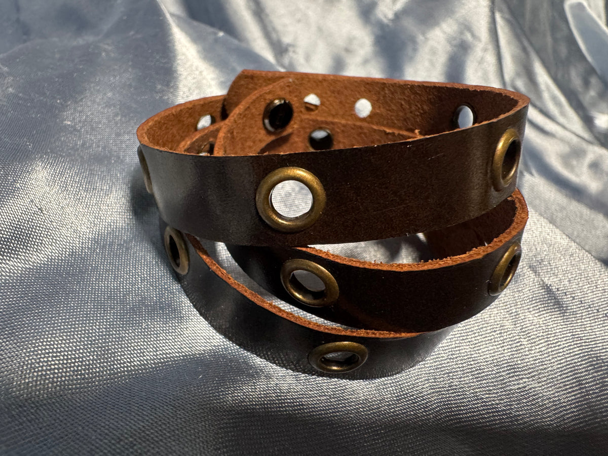 Wrap Bracelet - Brown/Gold