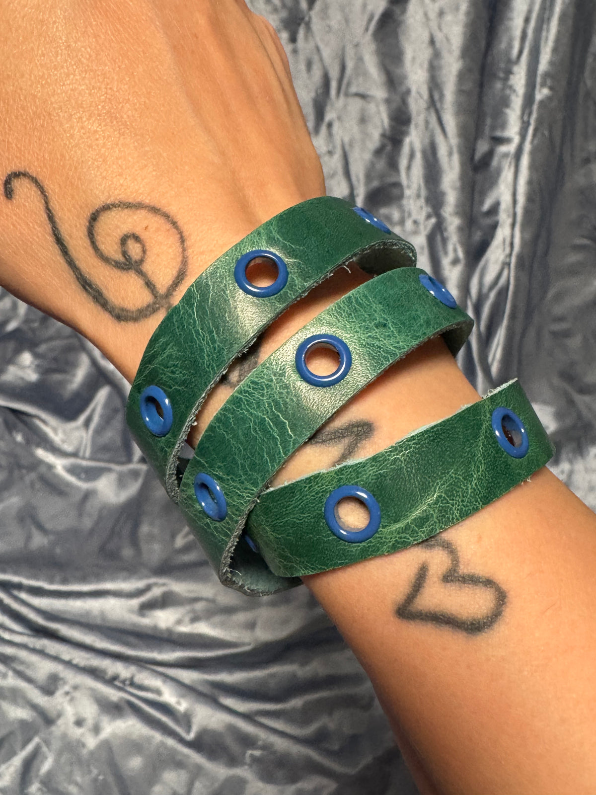 Wrap Bracelet  - Green/Blue