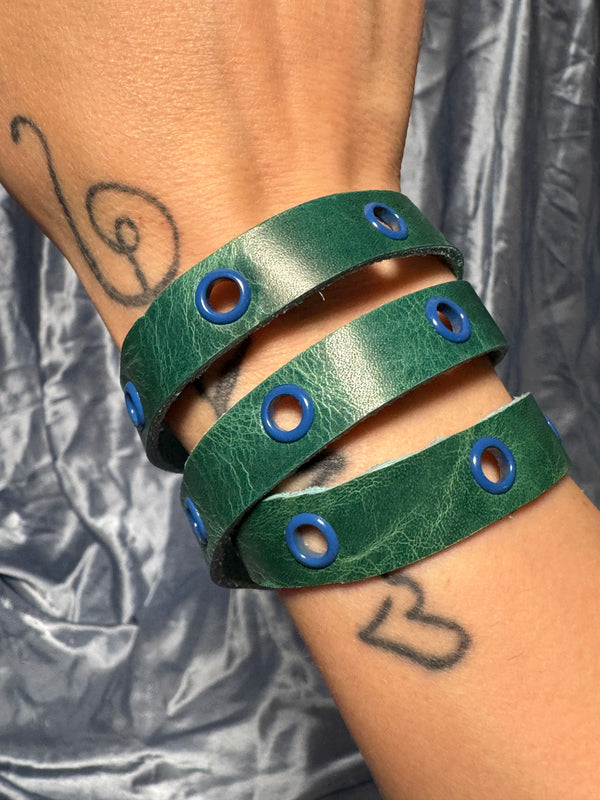 Wrap Bracelet  - Green/Blue