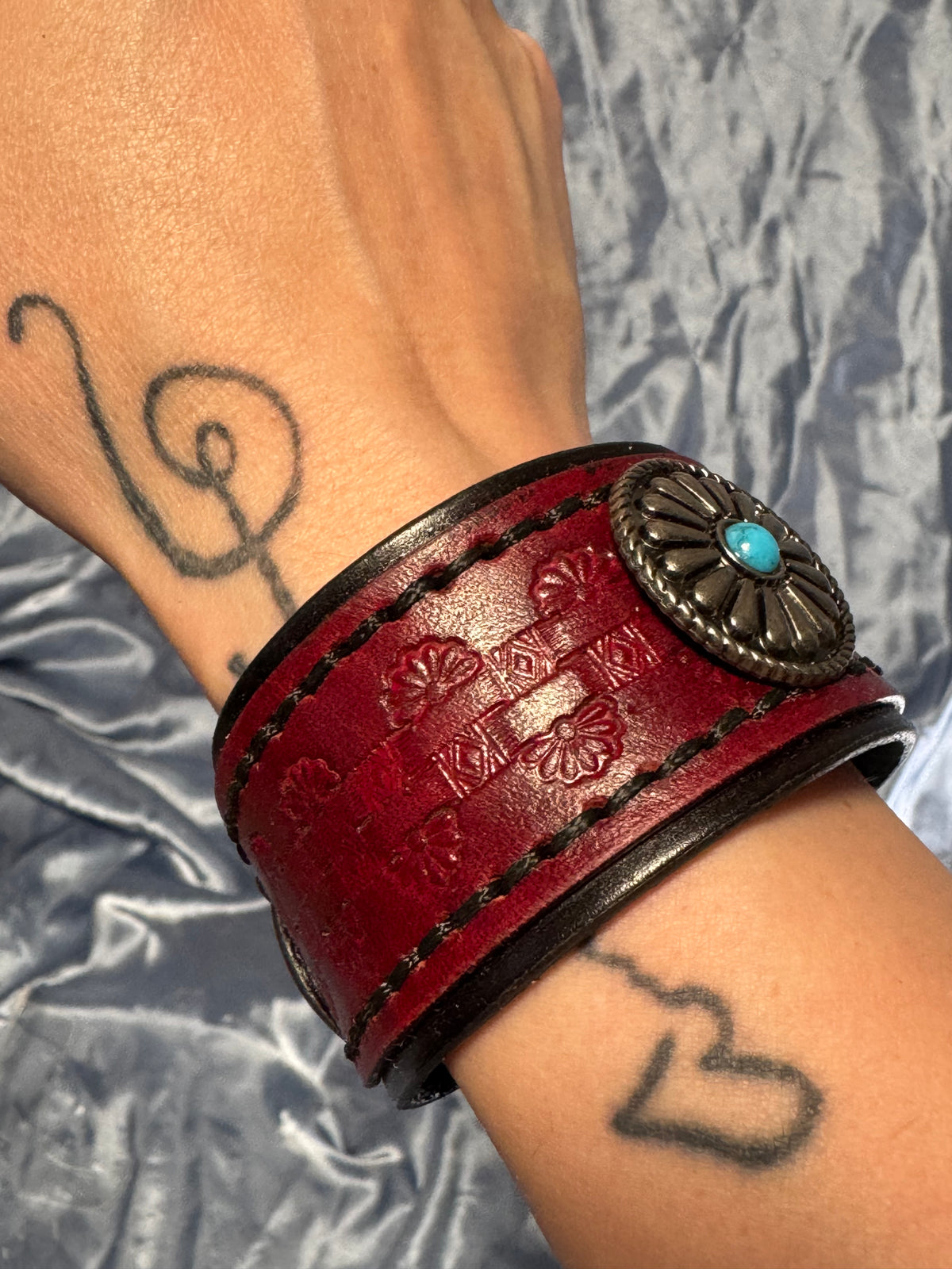 Cuff - TurqFlower