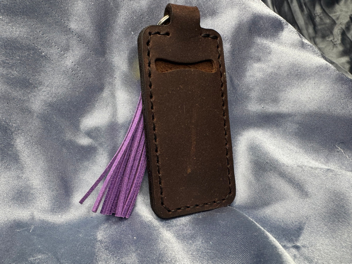 Chapstick Keychain- Dark Brown