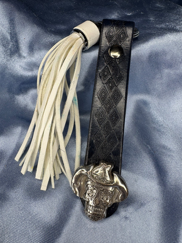 Keychain - White Skull