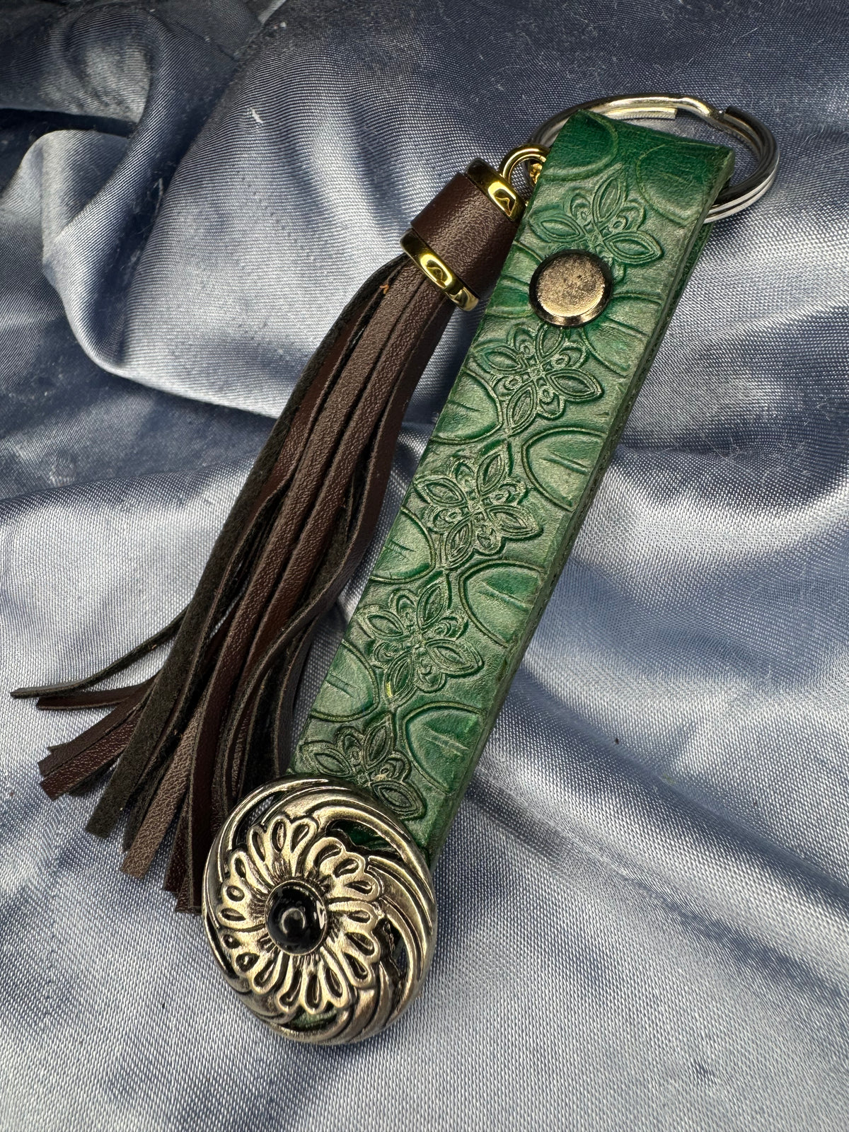 Keychain - Black Flower