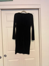 J. Lo Black Velvet Studded Mini Dress