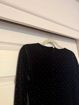 J. Lo Black Velvet Studded Mini Dress