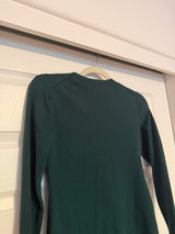 Lark & Ro Green Wrap Sweater Dress