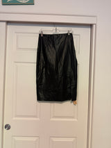 NWT Popilush Black Pleather Shaping Midi Skirt