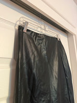 NWT Popilush Black Pleather Shaping Midi Skirt