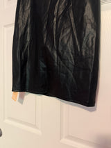 NWT Popilush Black Pleather Shaping Midi Skirt